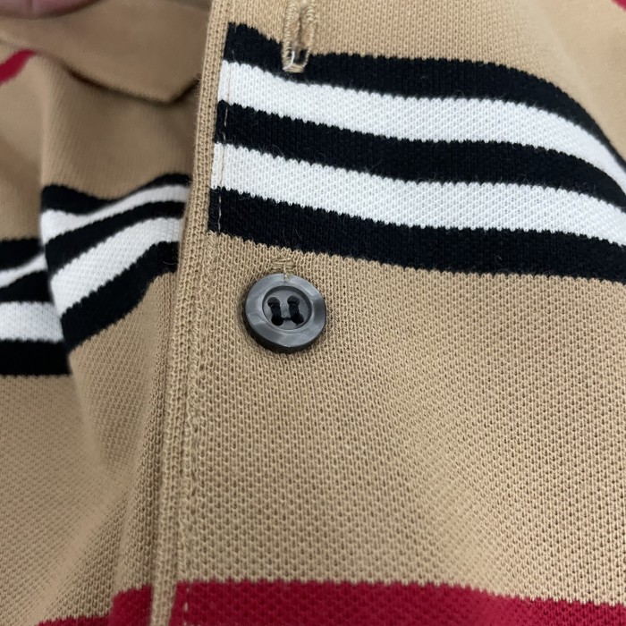 Burberry Striped Contrast Embroidered Warhorse Polo Shirt