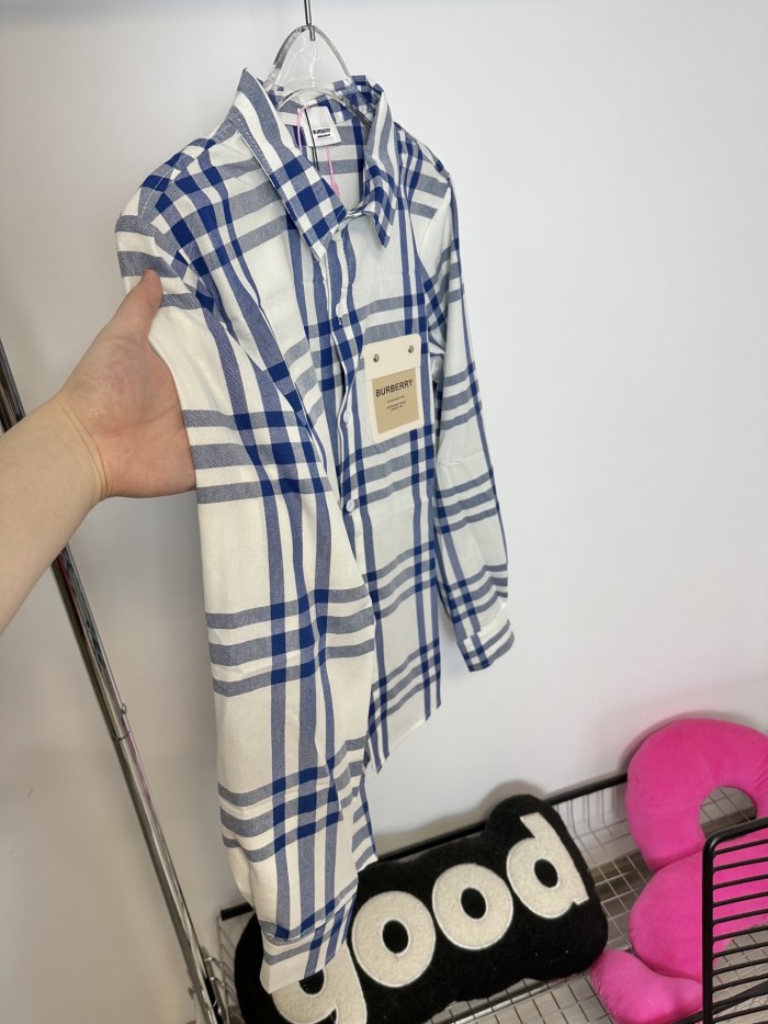Burberry Classic Blue Plaid Shirt