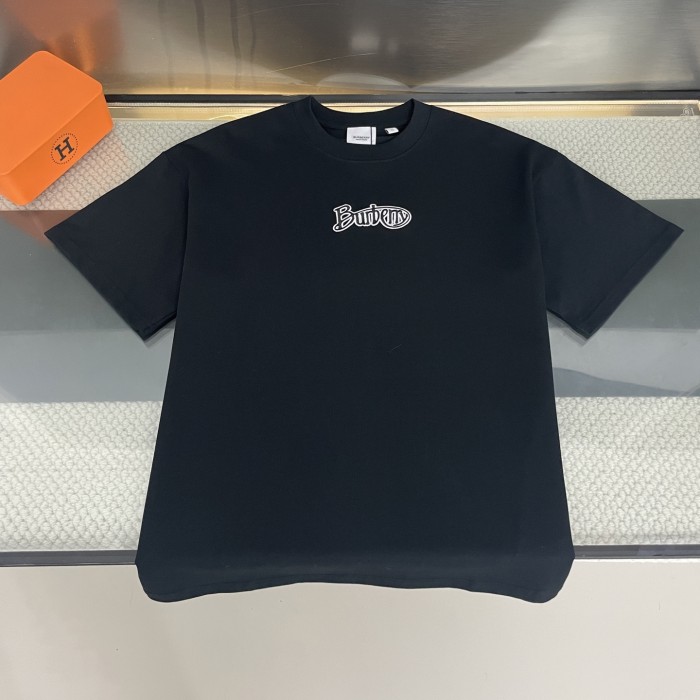Burberry Logo Embroidery Cotton Short Sleeves T-shirt