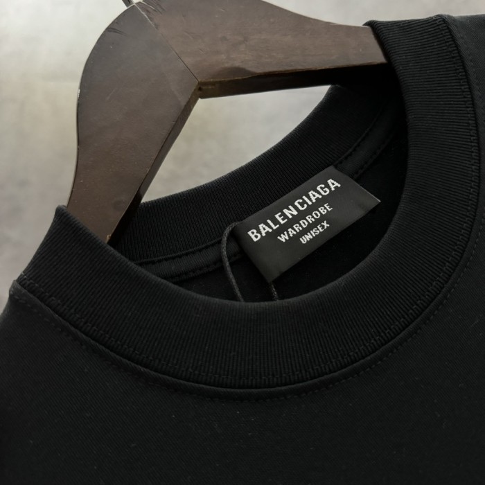 Balenciaga Tower Keychain Cotton Short Sleeve T-Shirt