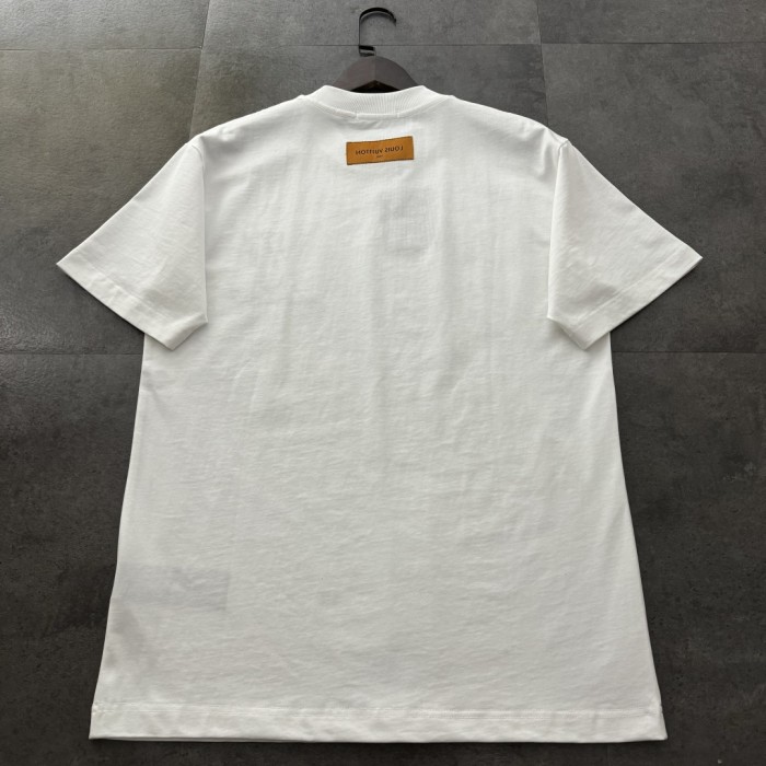 Louis Vuitton Logo Cotton Short Sleeve T-Shirt