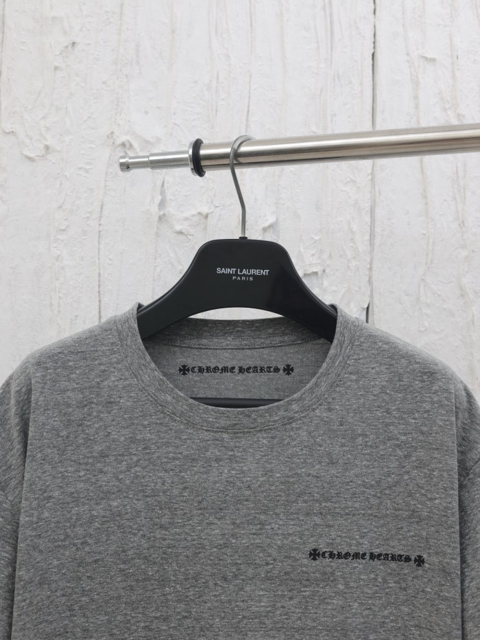 Chrome Hearts Grey Sword Short Sleeve T-Shirt