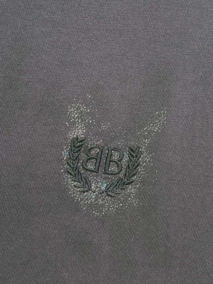 Balenciaga Cotton Short Sleeve T-Shirt With Vintage Effect