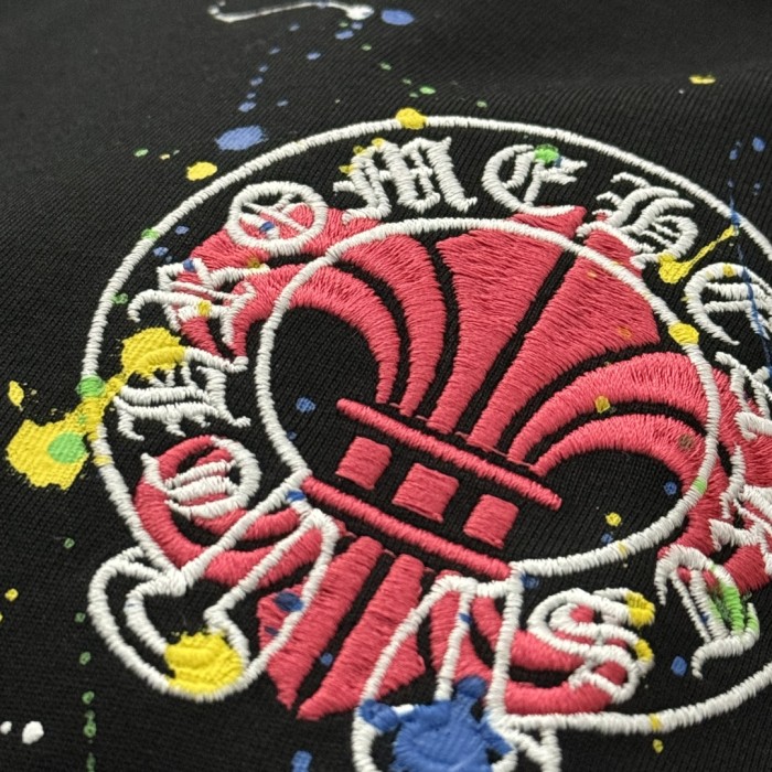 Chrome Hearts Horseshoe Flower Patch Short Sleeve T-Shirt