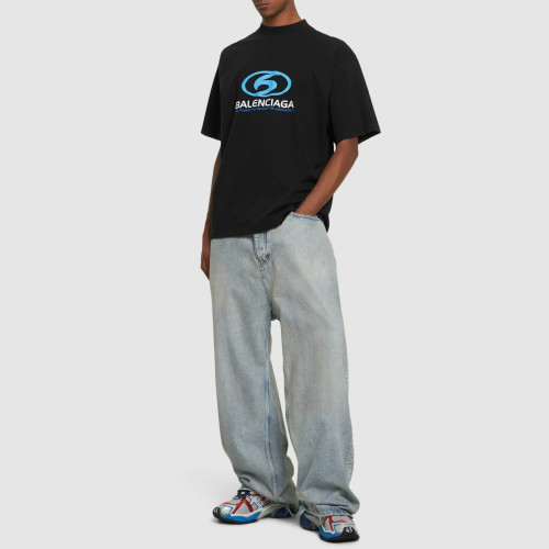 BALENCIAGA Surfer Cracked Vintage Cotton T-shirt