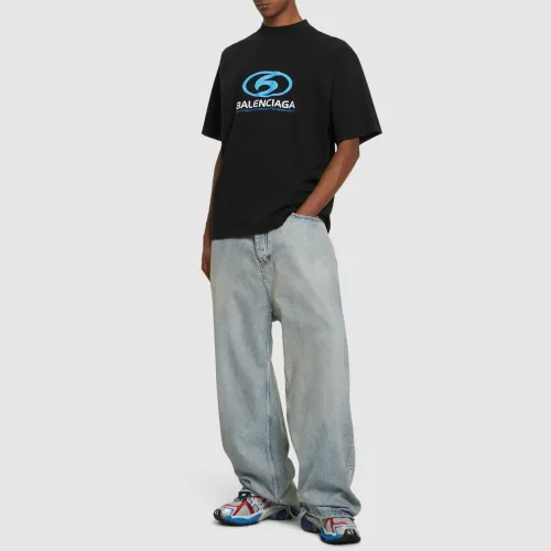 BALENCIAGA Surfer Cracked Vintage Cotton T-shirt
