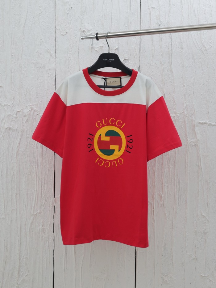 GUCCI T SHIRT GG MONOGRAM LOGO Cotton Short Sleeves