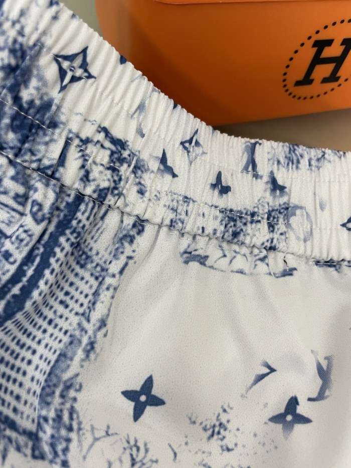 Louis Vuitton Street City Building Silk Shorts