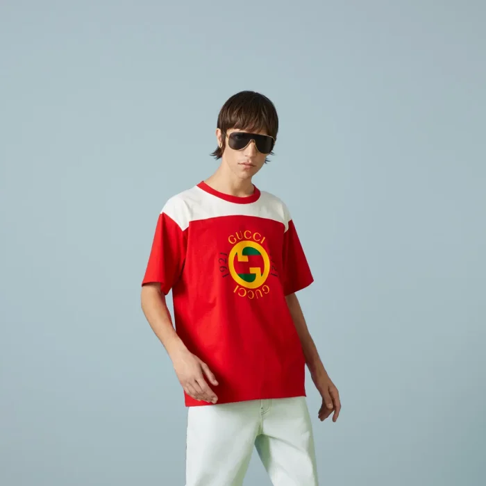 GUCCI T SHIRT GG MONOGRAM LOGO Cotton Short Sleeves