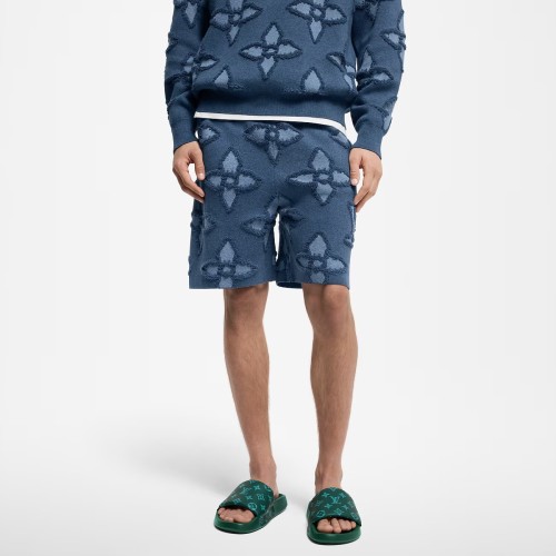 Louis Vuitton Textured Cotton Knit Shorts