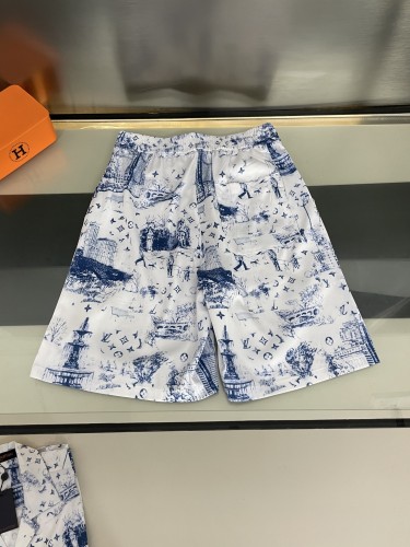 Louis Vuitton Street City Building Silk Shorts