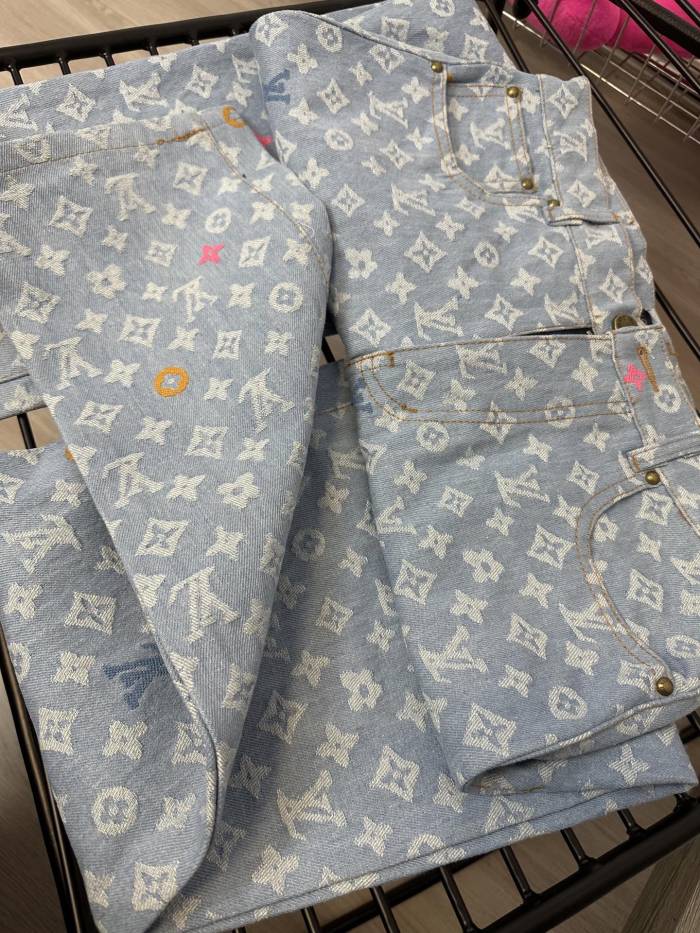 Louis Vuitton Jacquard Monogram Denim Pants