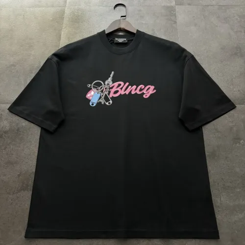 Balenciaga Tower Keychain Cotton Short Sleeve T-Shirt