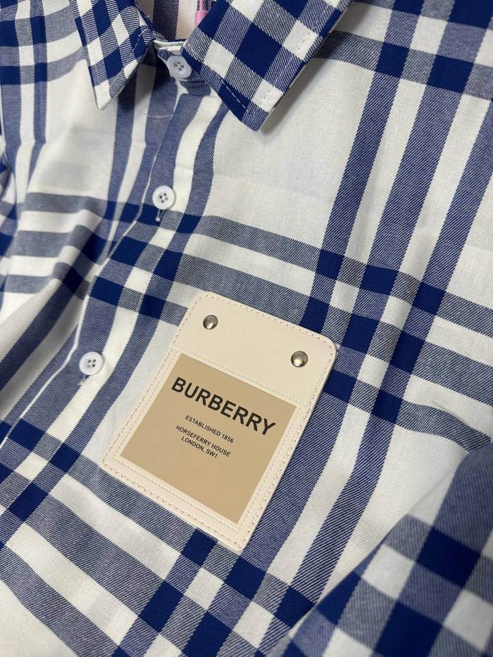 Burberry Classic Blue Plaid Shirt