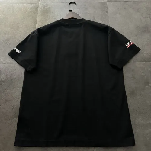 Balenciaga Logo Embroidered Cotton Short Sleeve T-Shirt