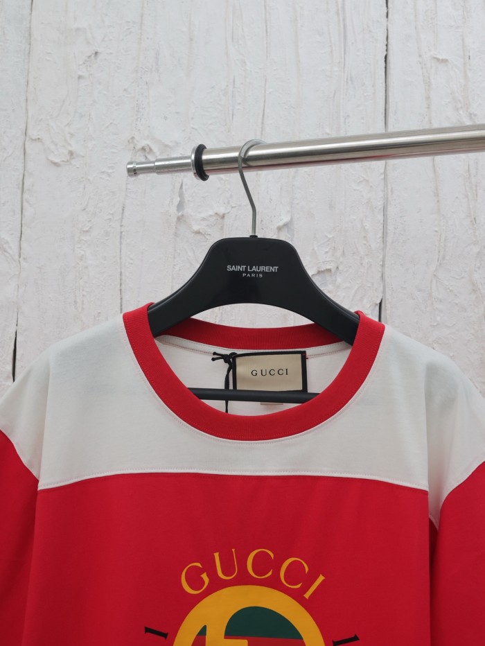 GUCCI T SHIRT GG MONOGRAM LOGO Cotton Short Sleeves