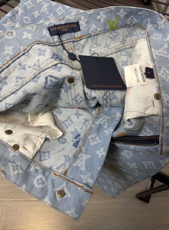 Louis Vuitton Jacquard Monogram Denim Pants