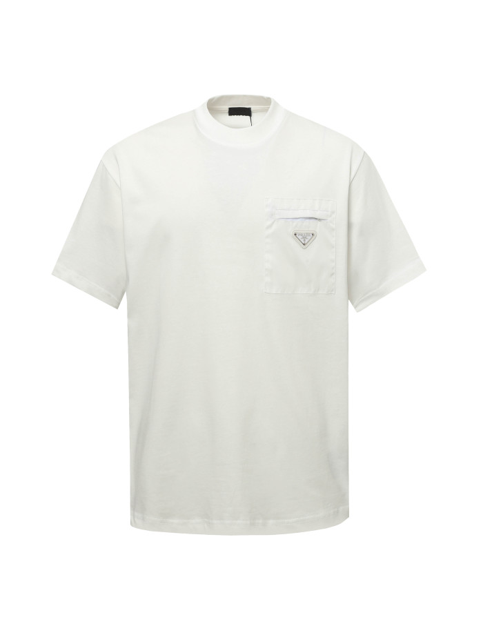 Prada Triangle Logo Nylon Pocket T-Shirt