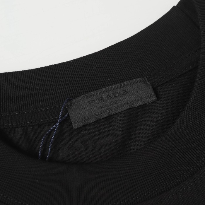 Prada Triangle Logo Nylon Pocket T-Shirt