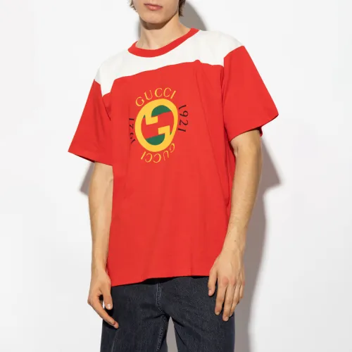 GUCCI T SHIRT GG MONOGRAM LOGO Cotton Short Sleeves