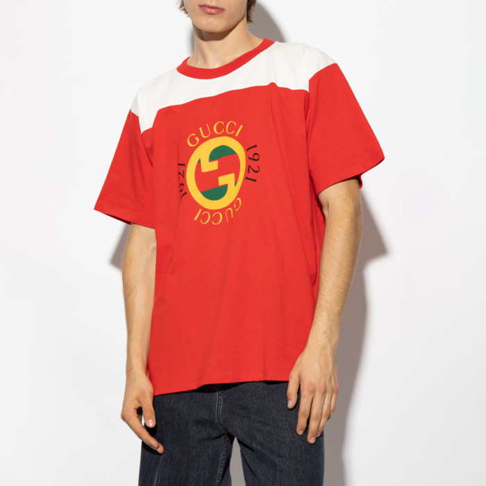 GUCCI T SHIRT GG MONOGRAM LOGO Cotton Short Sleeves