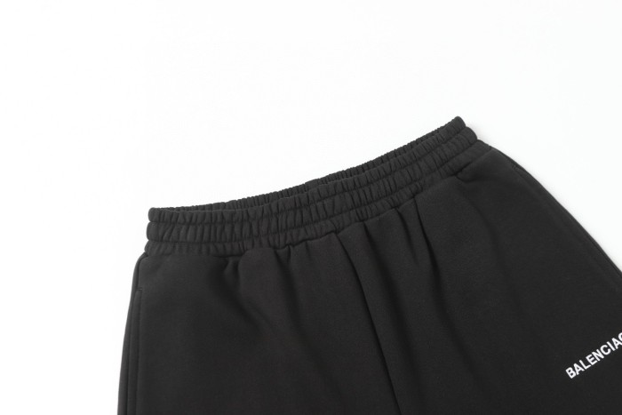 Balenciaga Logo Printed Elastic Waistband Track Shorts