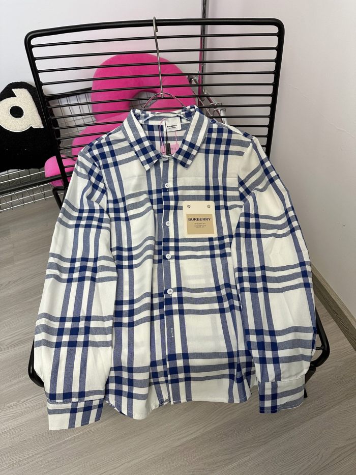 Burberry Classic Blue Plaid Shirt