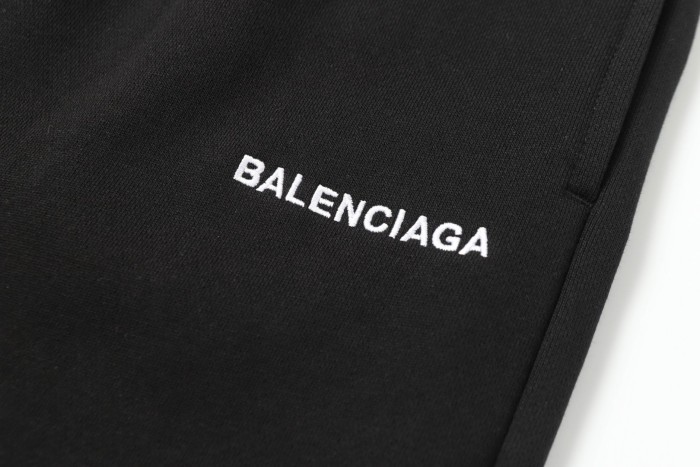 Balenciaga Logo Printed Elastic Waistband Track Shorts