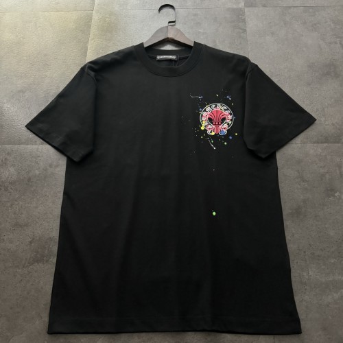 Chrome Hearts Horseshoe Flower Patch Short Sleeve T-Shirt