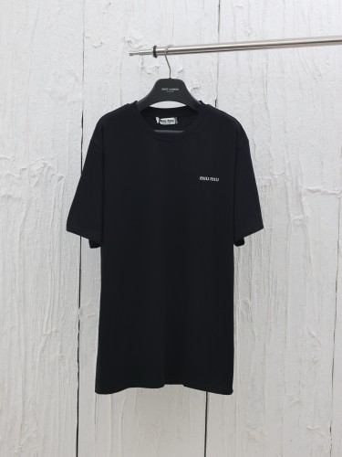 MIUMIU Cotton T-shirt Short Sleeves