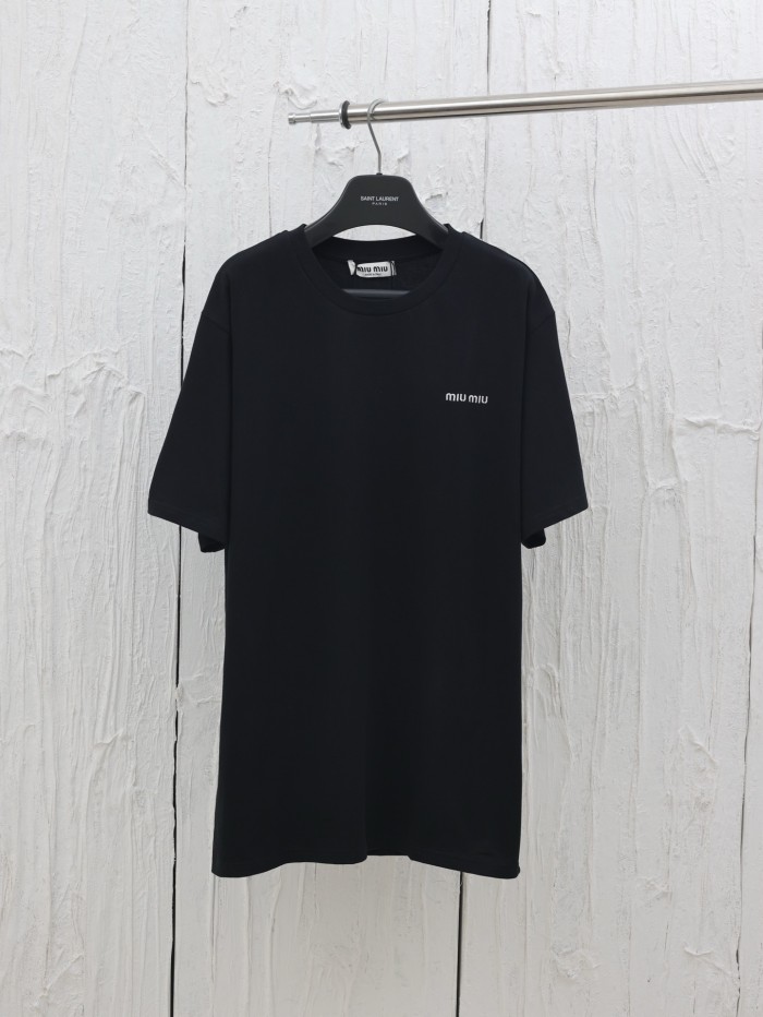 MIUMIU Cotton T-shirt Short Sleeves