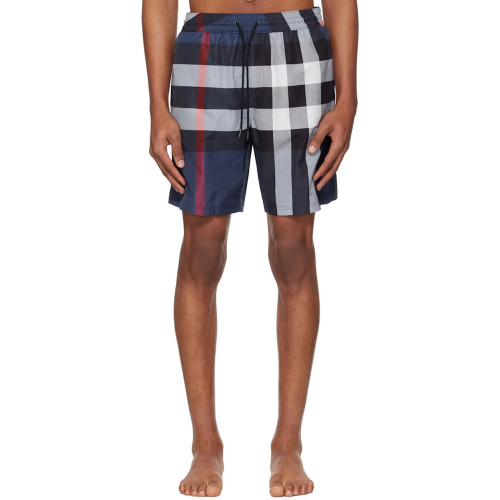 Burberry Check Swim Drawstring Swim Shorts
