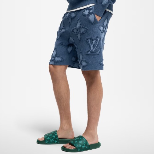 Louis Vuitton Textured Cotton Knit Shorts