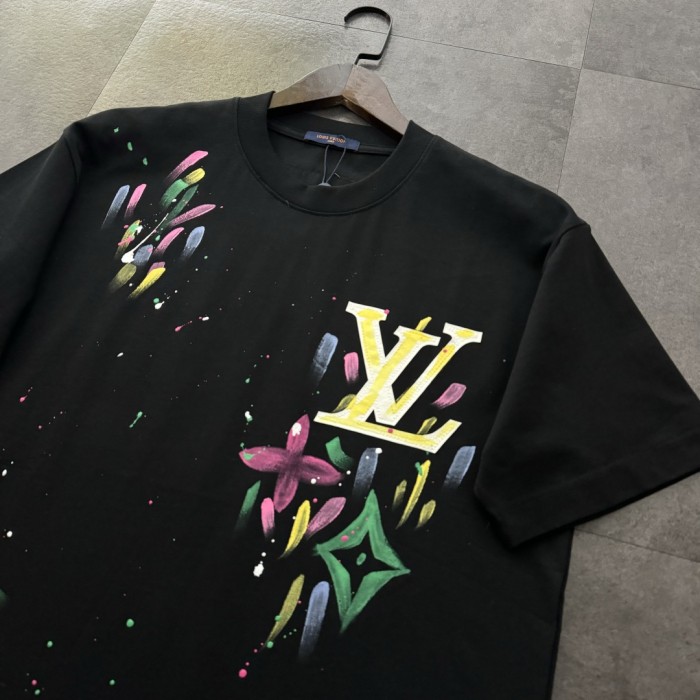 Louis Vuitton Logo Cotton Short Sleeve T-Shirt