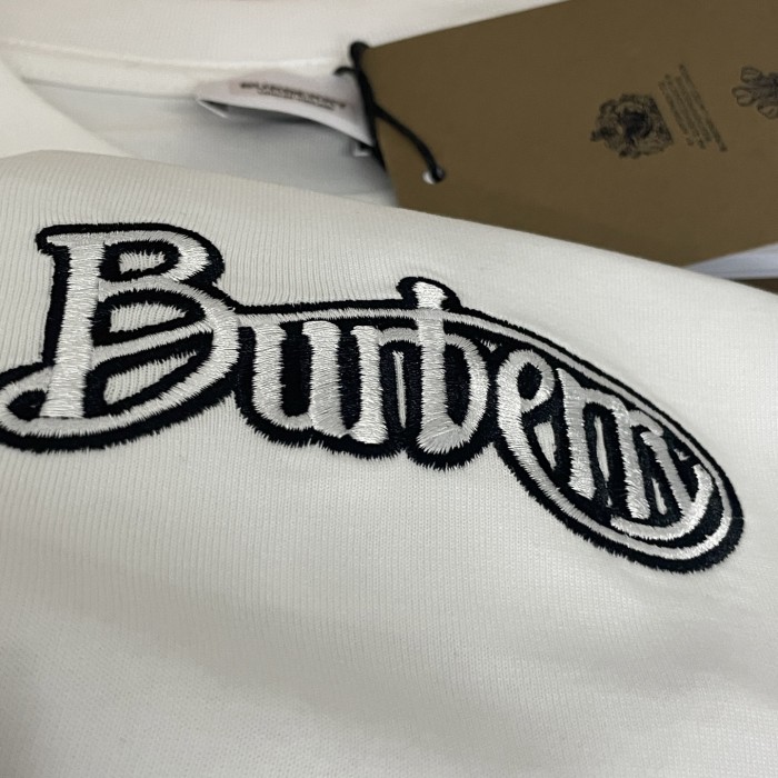 Burberry Logo Embroidery Cotton Short Sleeves T-shirt