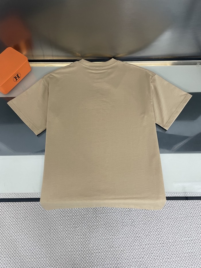 Burberry Logo Embroidery Cotton Short Sleeves T-shirt