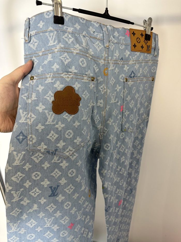 Louis Vuitton Jacquard Monogram Denim Pants