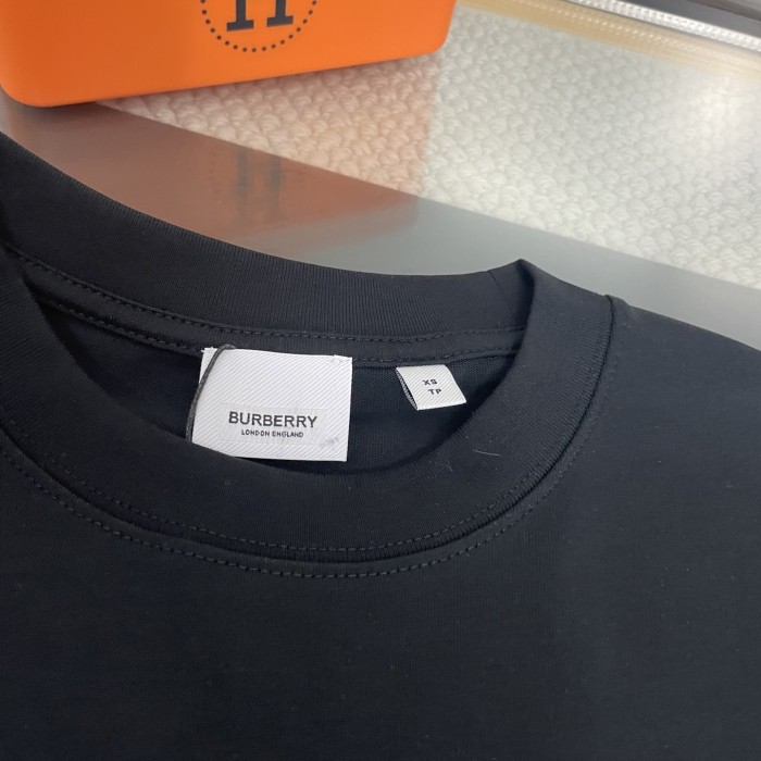 Burberry Logo Embroidery Cotton Short Sleeves T-shirt