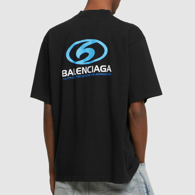 BALENCIAGA Surfer Cracked Vintage Cotton T-shirt