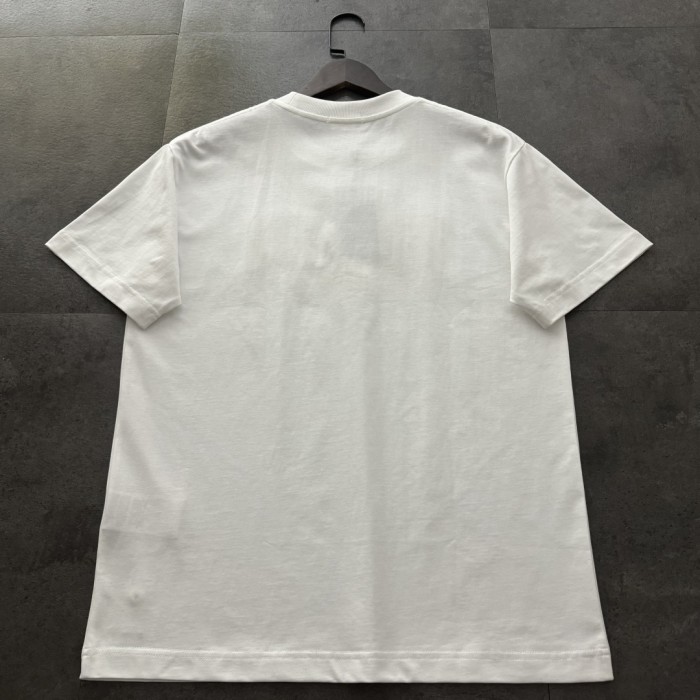 Fendi Hollow Embroidery Cotton Short Sleeve T-Shirt