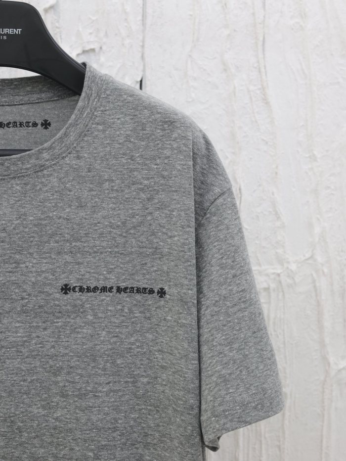 Chrome Hearts Grey Sword Short Sleeve T-Shirt