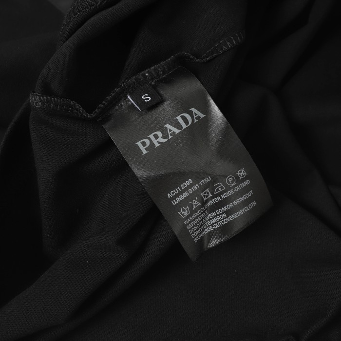 Prada Triangle Logo Nylon Pocket T-Shirt
