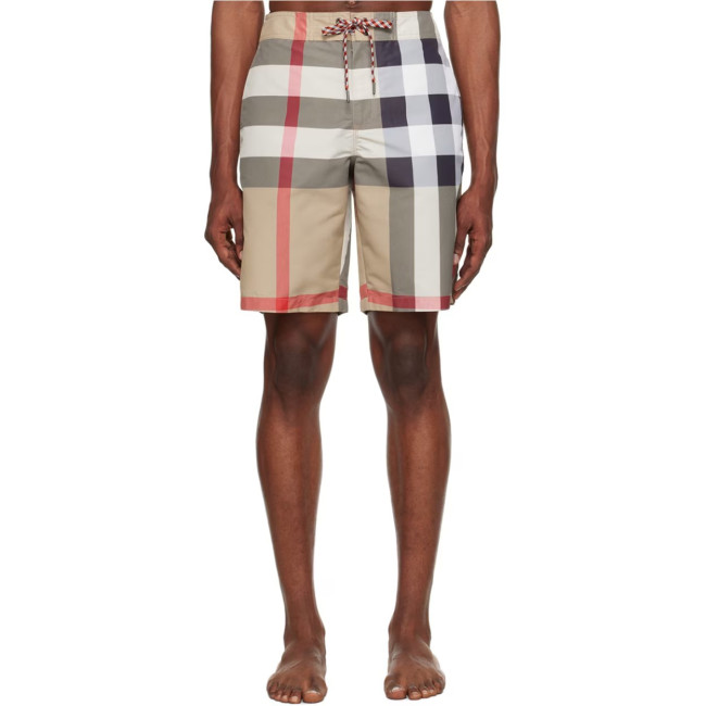 Burberry Check Swim Drawstring Swim Shorts