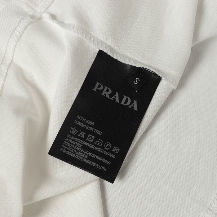 Prada Triangle Logo Nylon Pocket T-Shirt