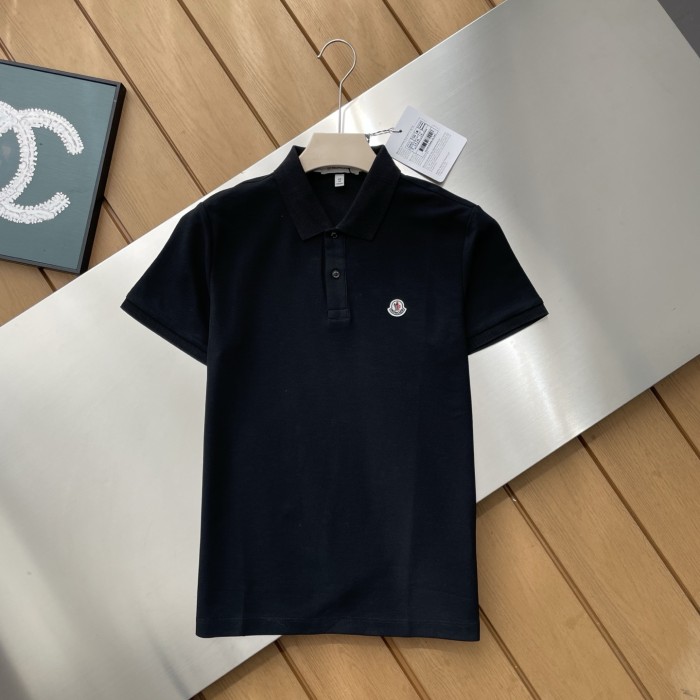 Moncler Black Logo Patch Polo
