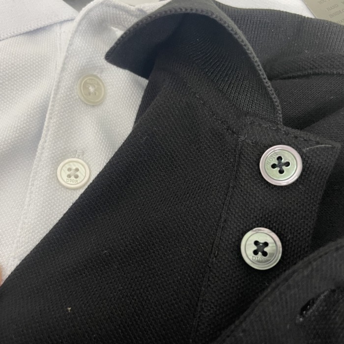 Dior CD Embroidered Lapel Polo Shirt