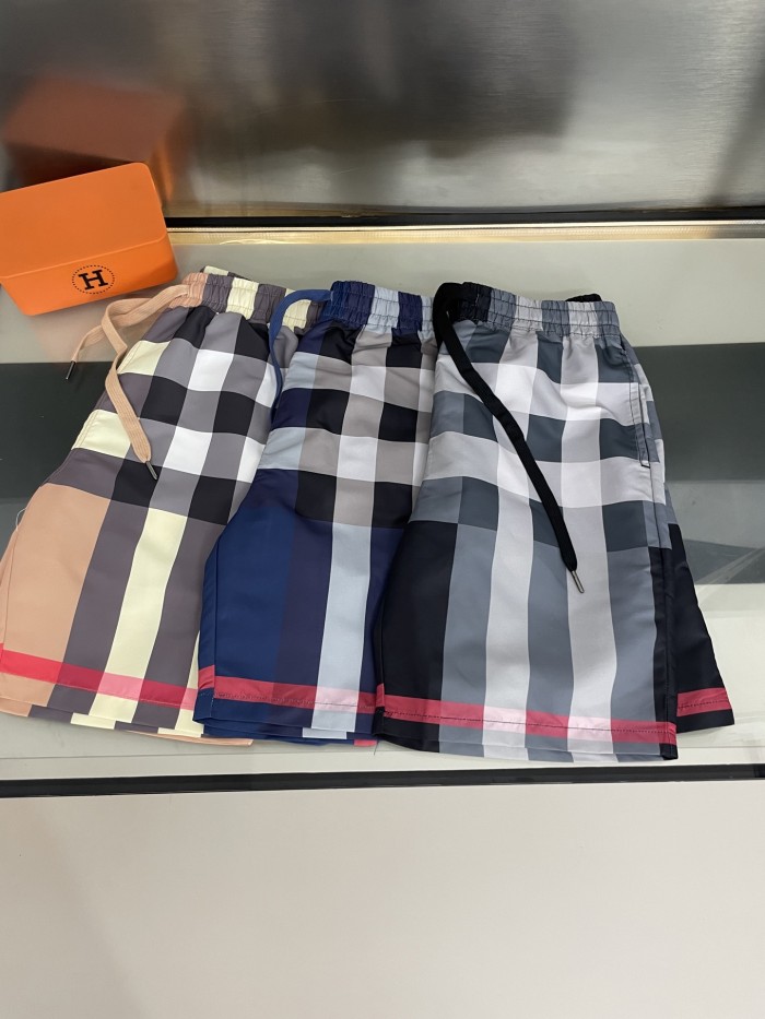 Burberry Check Swim Drawstring Swim Shorts