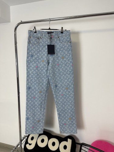 Louis Vuitton Jacquard Monogram Denim Pants