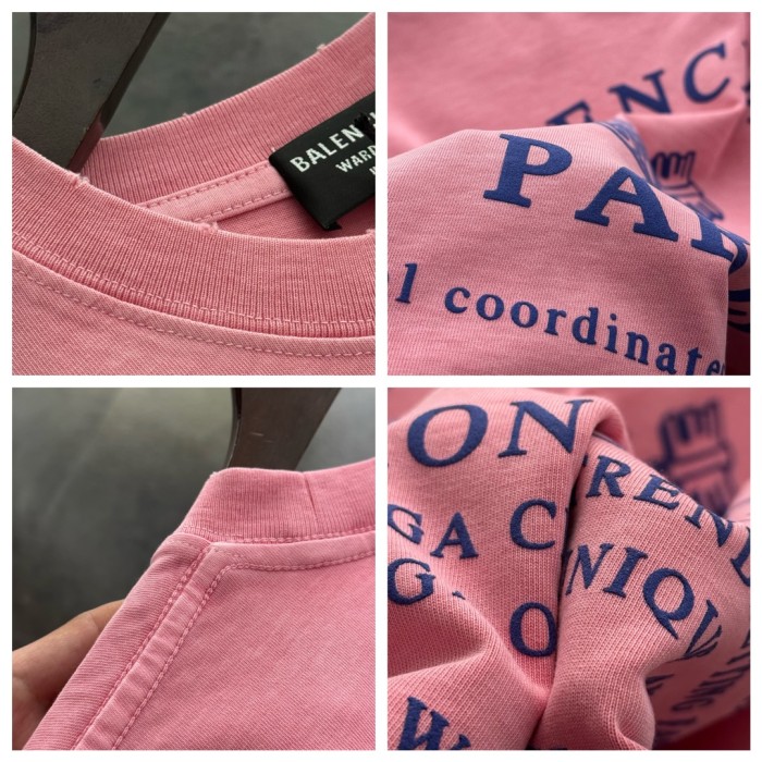 Balenciaga Logo Print Cotton Short Sleeve T-Shirts