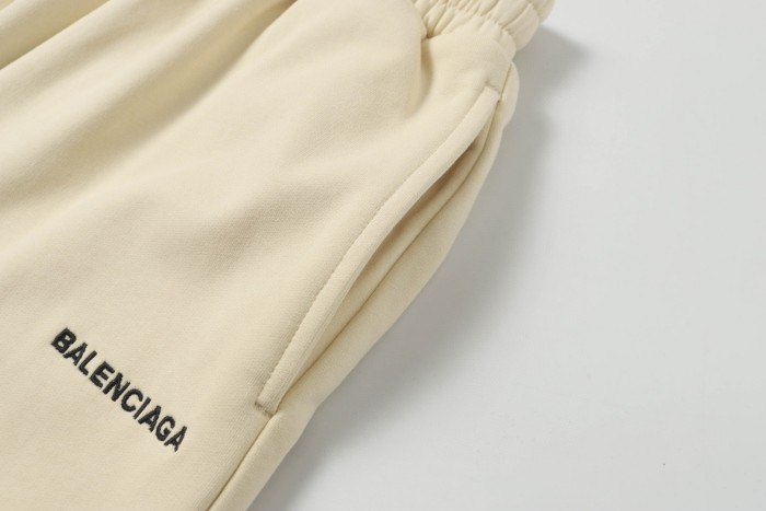 Balenciaga Logo Printed Elastic Waistband Track Shorts